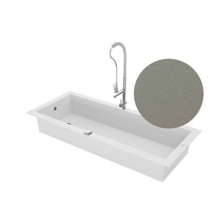 Évier à encastrer DRAKKAR 1 grande cuve coloris Taupe