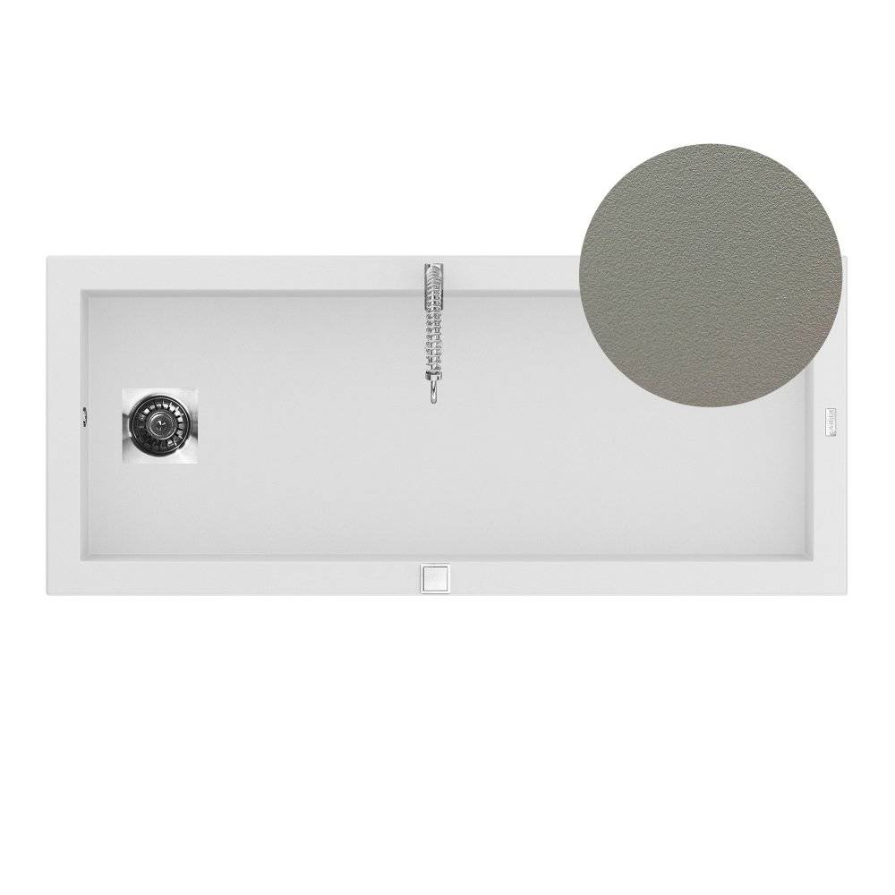 Évier à encastrer DRAKKAR 1 grande cuve coloris Taupe